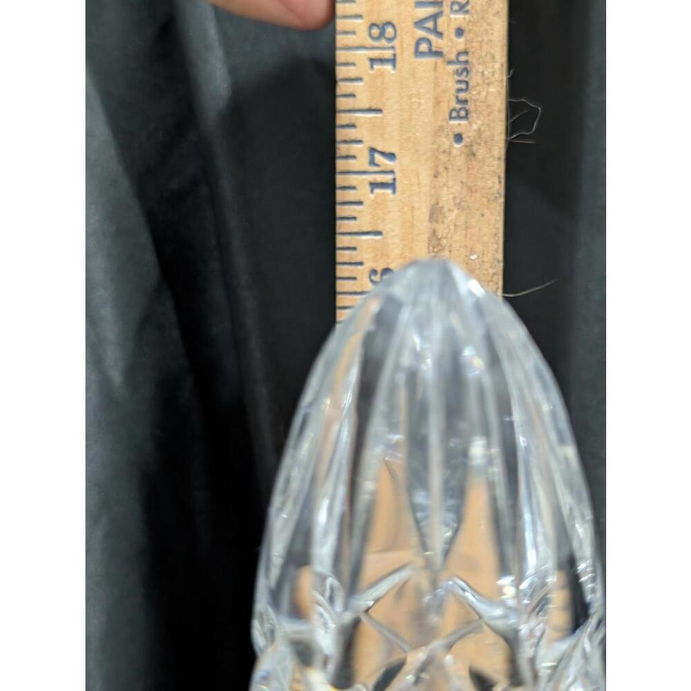 Cut Lead Crystal Glass Decanter with Stopper Excellent Condition 16.5" Tall - Picture 6 of 9